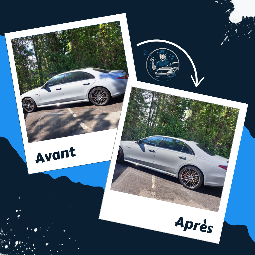 Clean car after home car wash service