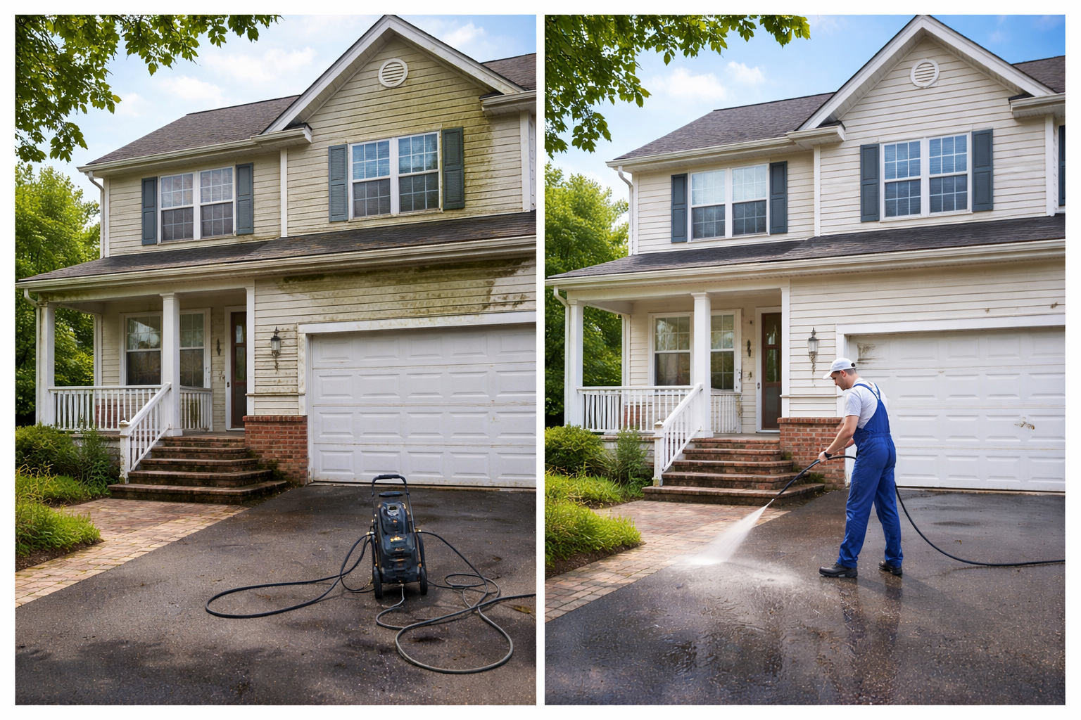 Lavage extérieur — façades vitres stationnements Montréal