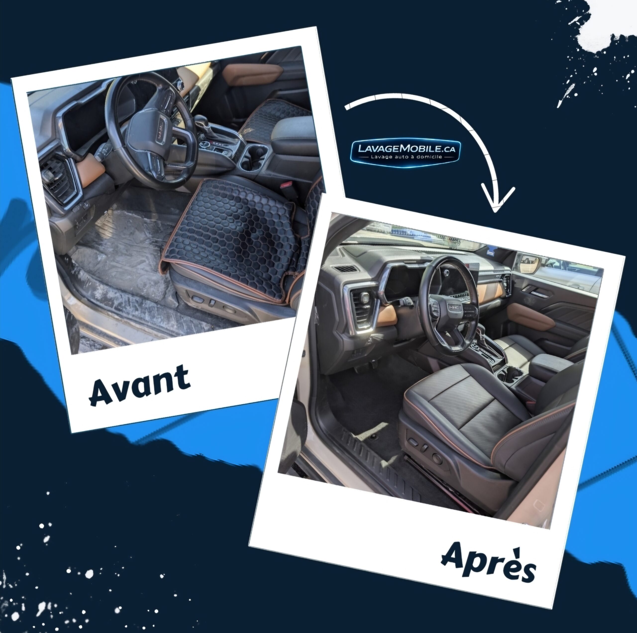 Avant après lavage auto mobile LavageMobile